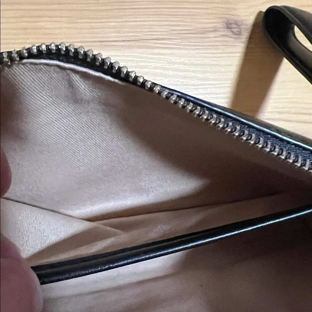 Ted Baker Raffia Black Zippered Bag Clutch